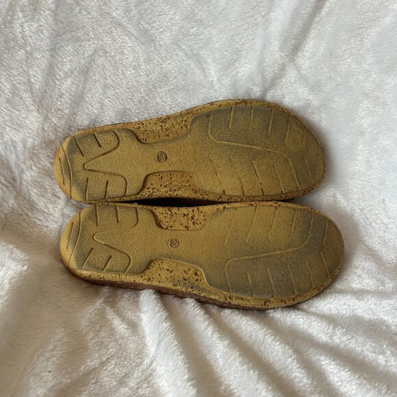 Spring Step Leather Sandals Womens Size 39 Brown Low Wedge Slide Slip On - Picture 6 of 6